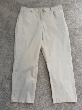 Talbots Curvy  Beige Cropped Ankle Pants SZ12